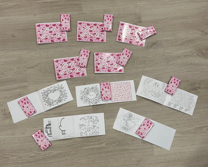 Birthday Party Pack - colouring books and pencils and party boxes - Theme Pink
