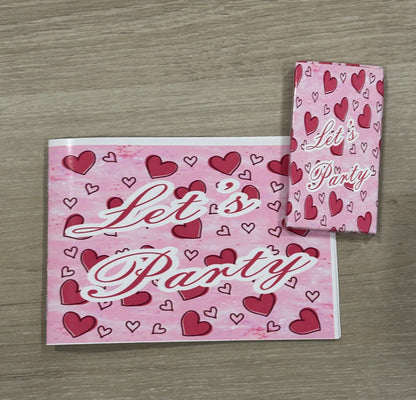 Birthday Party Pack - colouring books and pencils and party boxes - Theme Pink