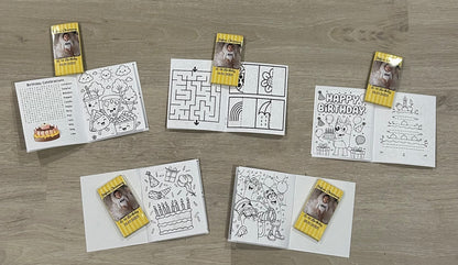 Colouring book and pencil packs for Stefan’s Christening & 1st Birthday