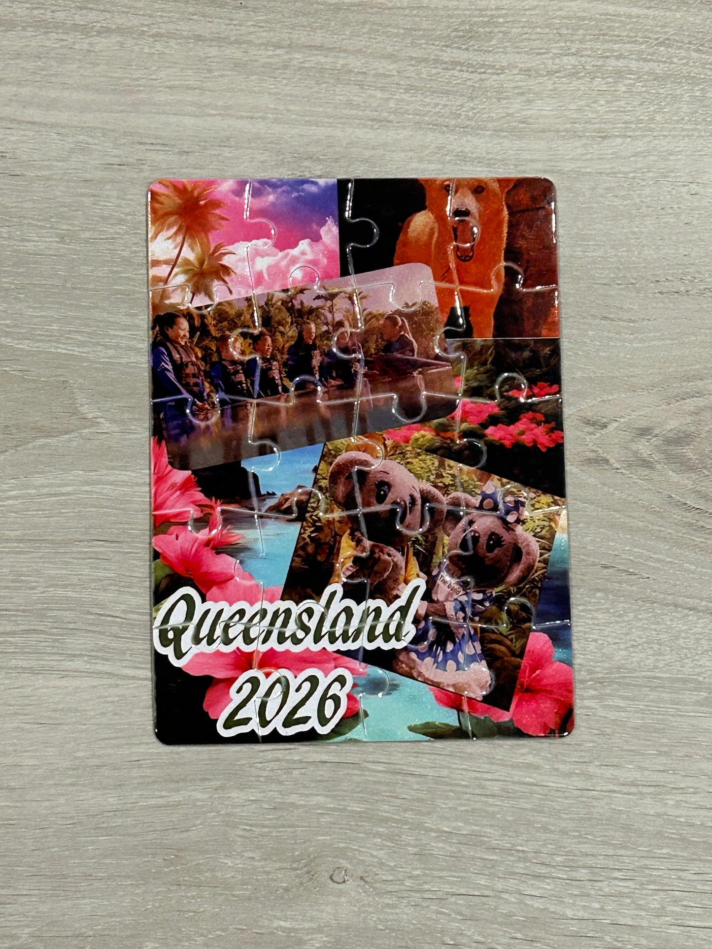 Puzzle to tell her Girls they’re going to Queensland