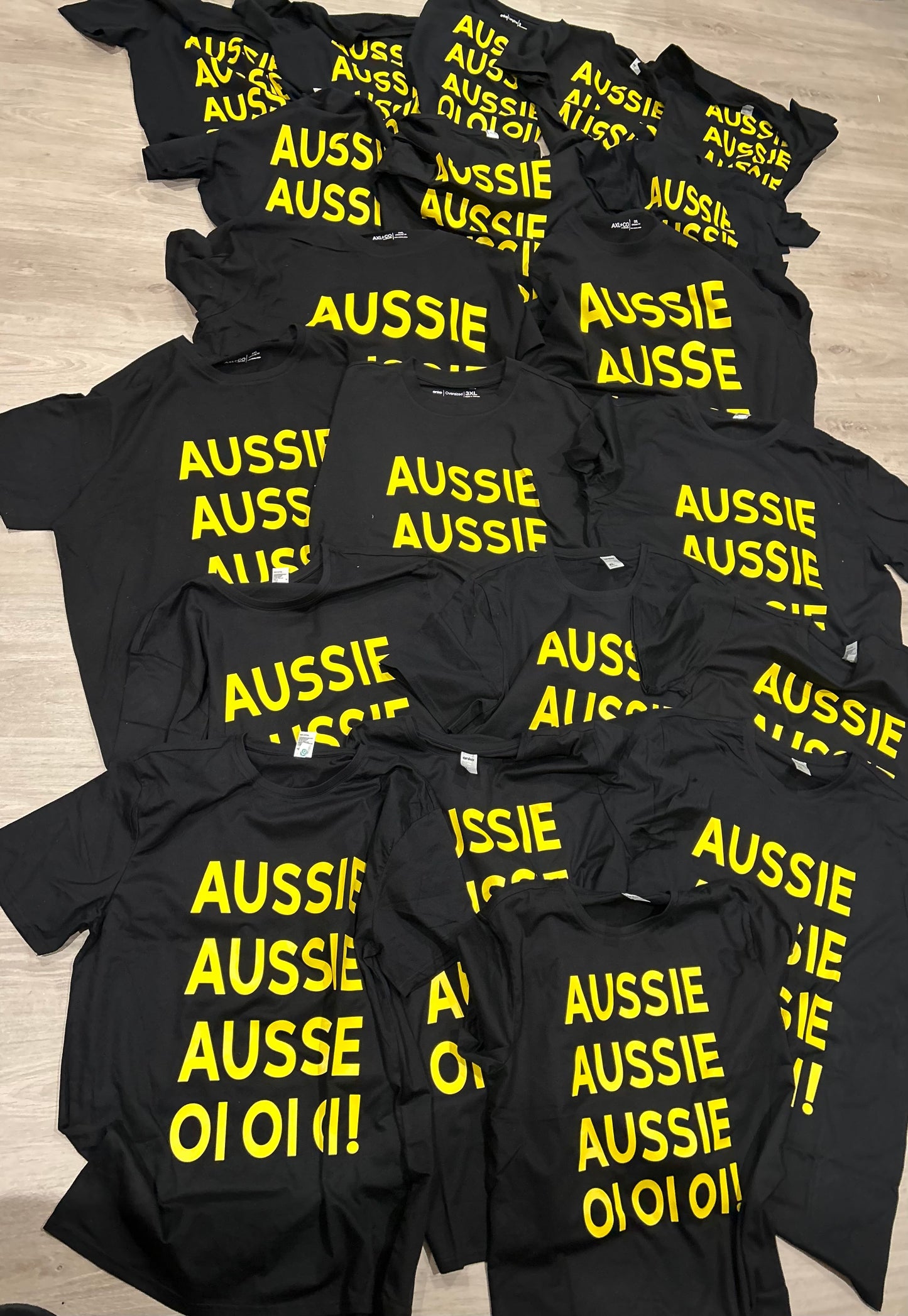 20 shirts for a family dance show