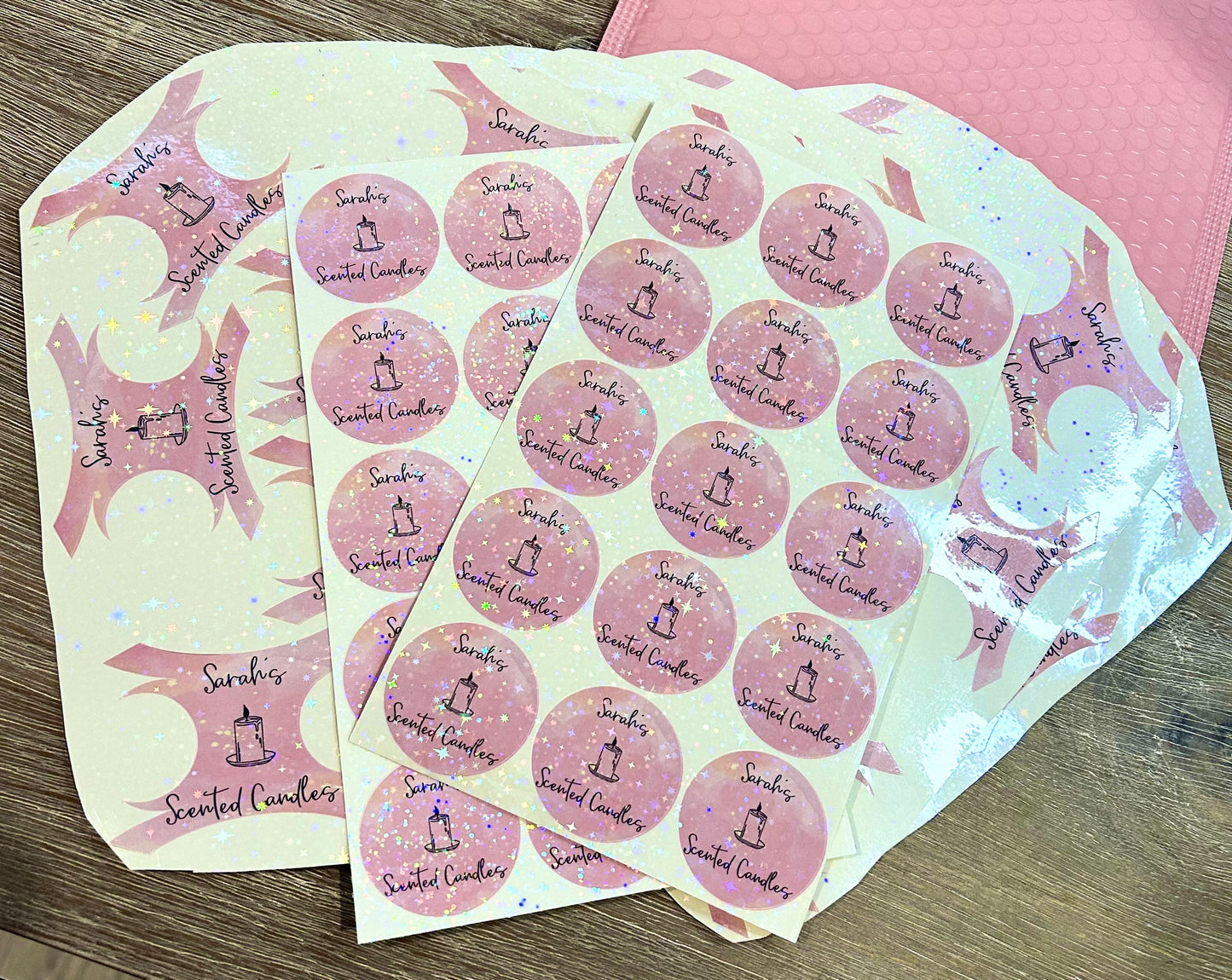 Business Logo Designed for the customer and custom stickers