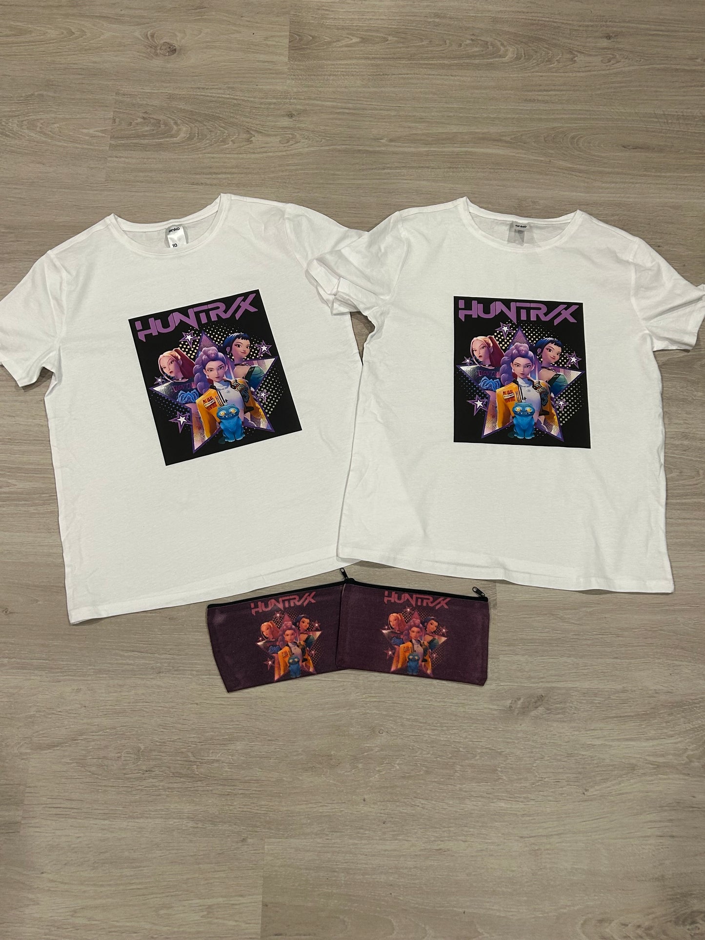 2x shirts and 2x pencil cases