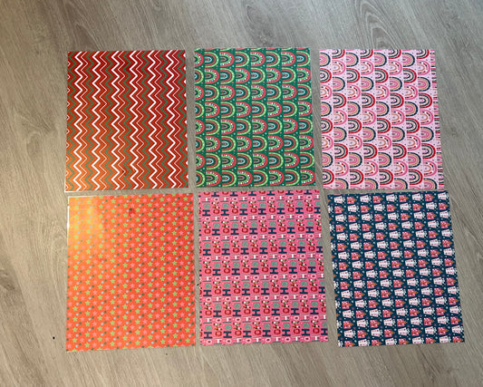 Permanent Adhesive Vinyl - Christmas Patterns