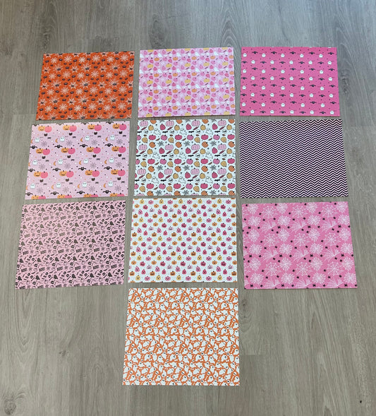 Permanent Adhesive Vinyl - Halloween Patterns