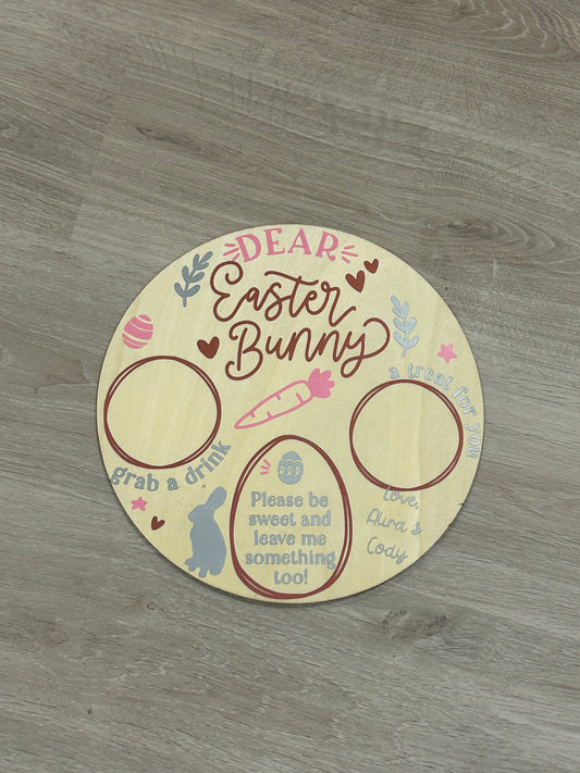Easter Bunny refreshment board