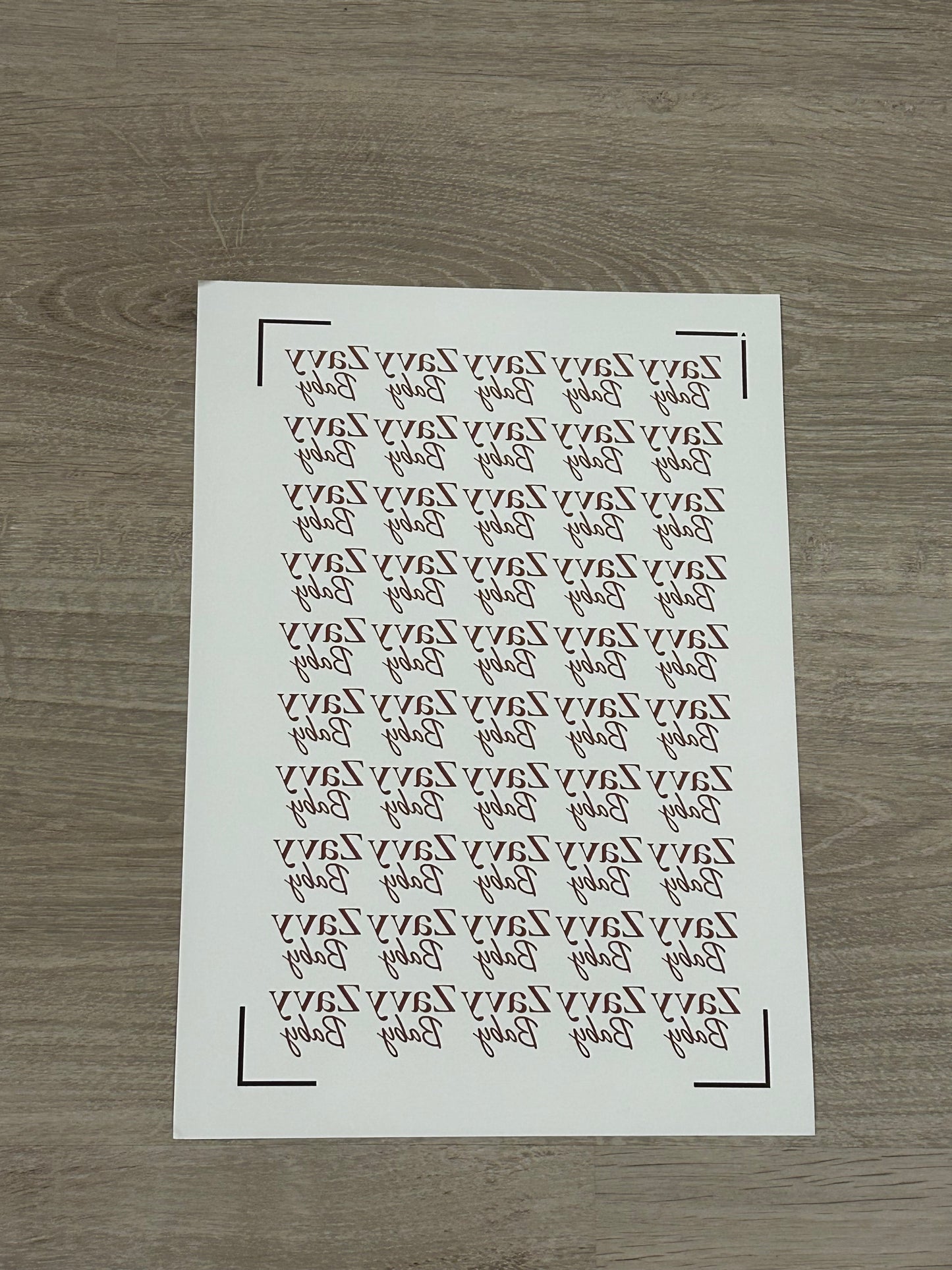 Sublimation prints for Zavy Baby