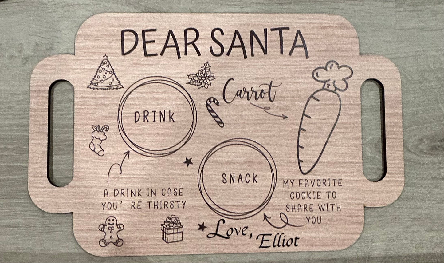 Name applied to Christmas boards& boxes & a sticker to container