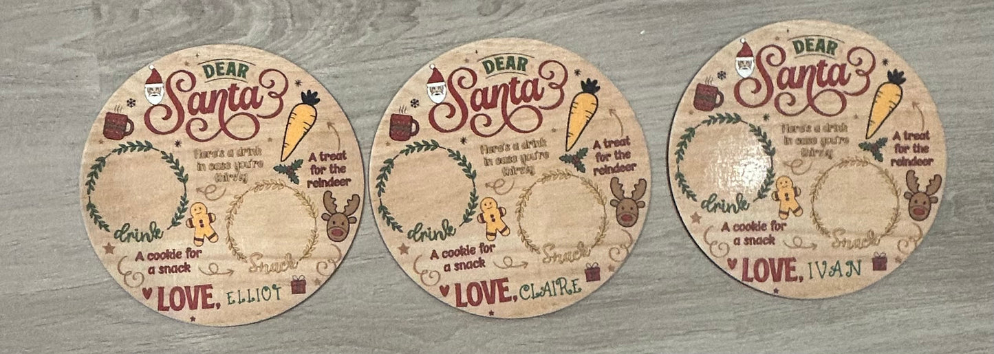 Name applied to Christmas boards& boxes & a sticker to container