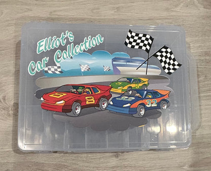 Name applied to Christmas boards& boxes & a sticker to container