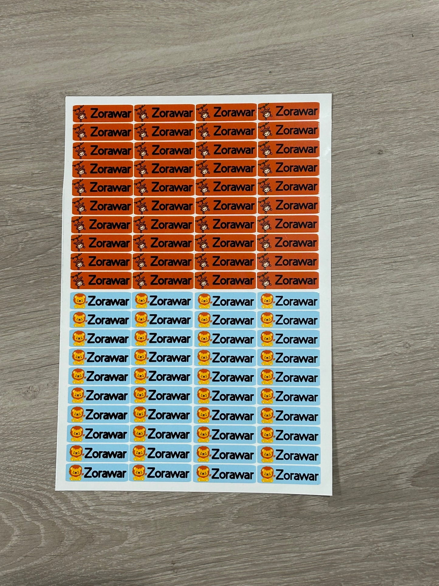 Waterproof Sticker labels for day care