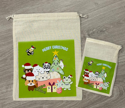 Custom Christmas pouches for BC Designs