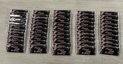 70th Birthday Party Pack - chocolates, lollipops, candles & a stubby holder