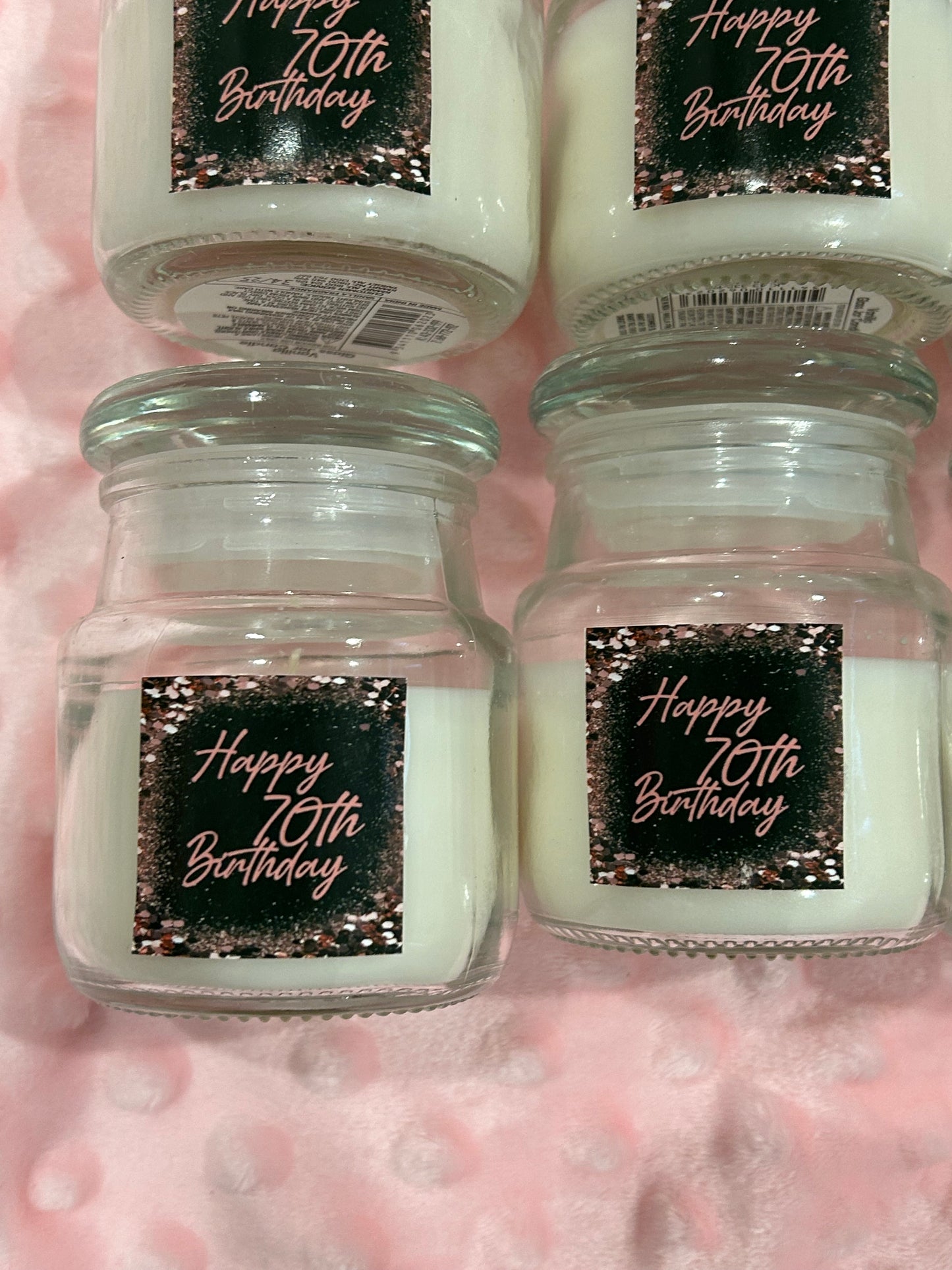 70th Birthday Party Pack - chocolates, lollipops, candles & a stubby holder