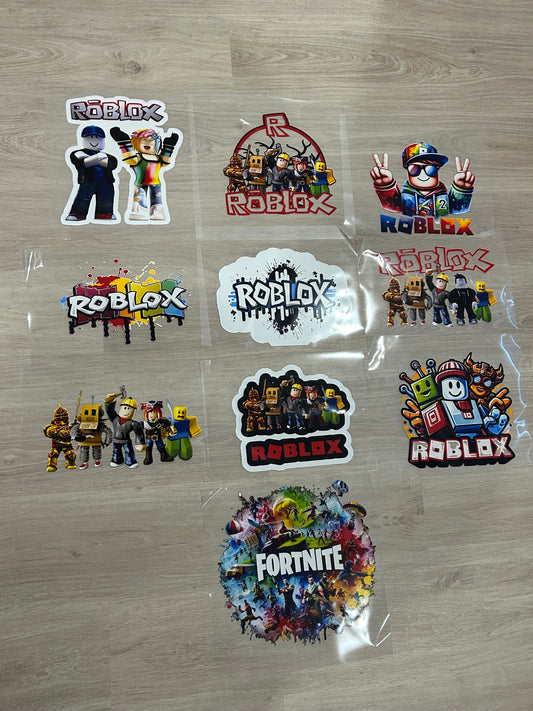 10 DTF Roblox prints