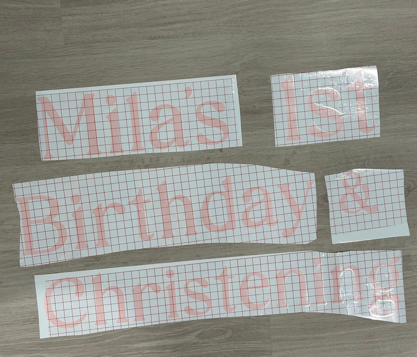 Decal for Milas 1st birthday and christening