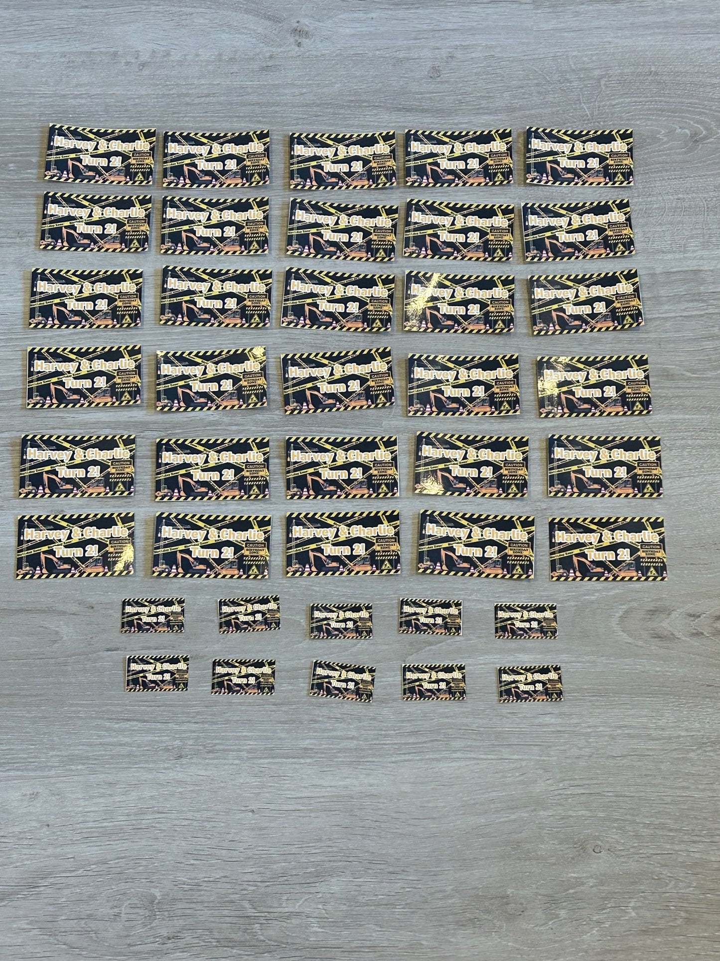 Personalised Stickers for party bags and drink bottles