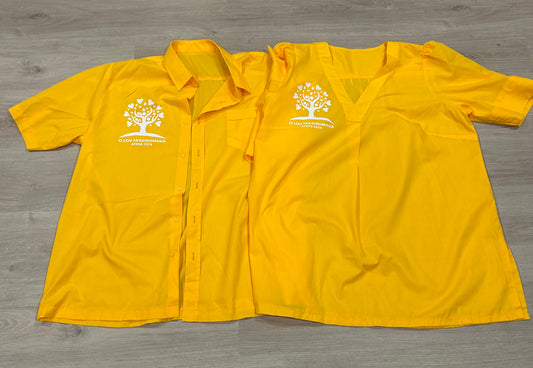 2 shirts with pocket prints