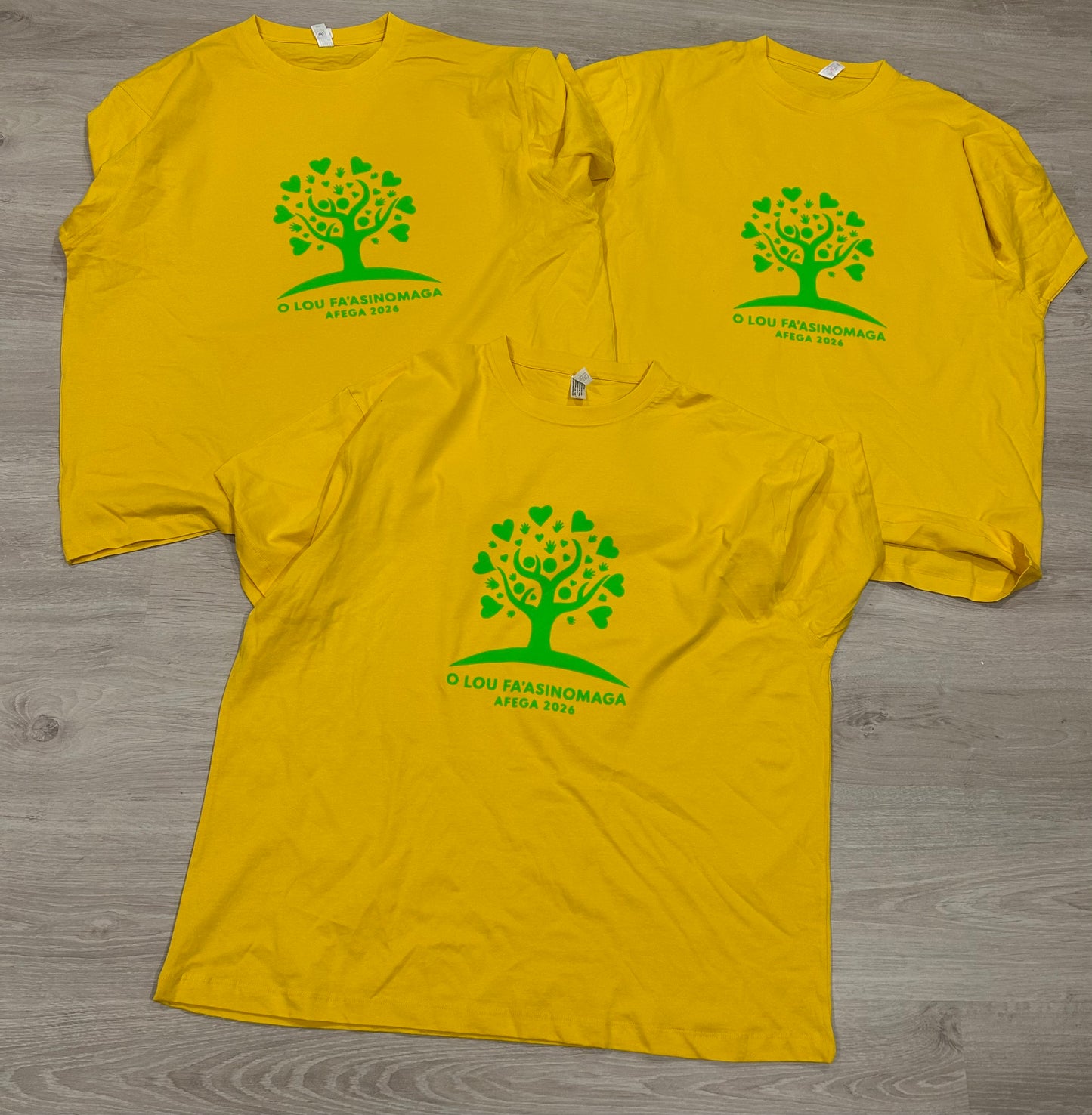 3 Double sided family shirts