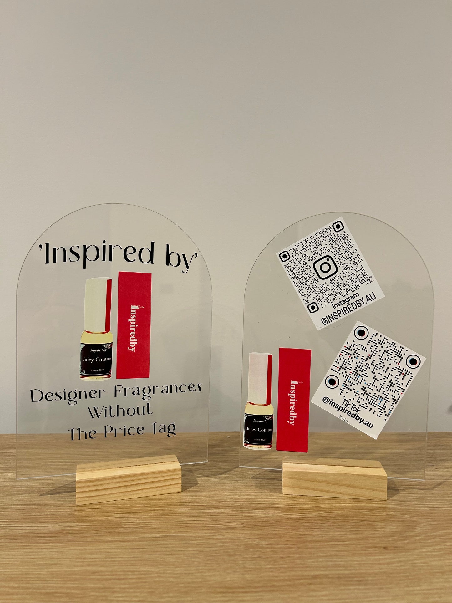 Plaques for a business 'Inspired by'