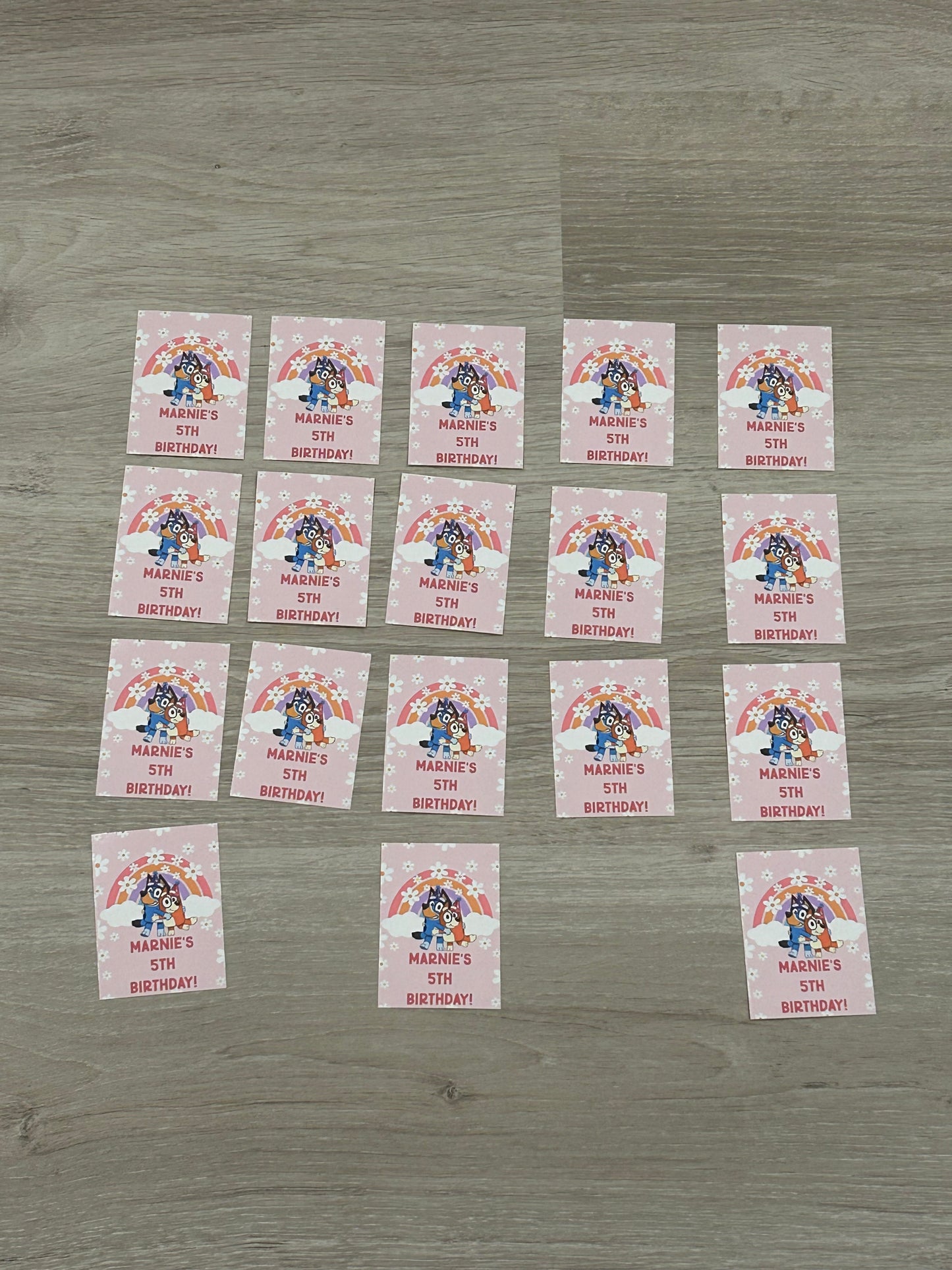 5th Birthday Stickers for bubbles