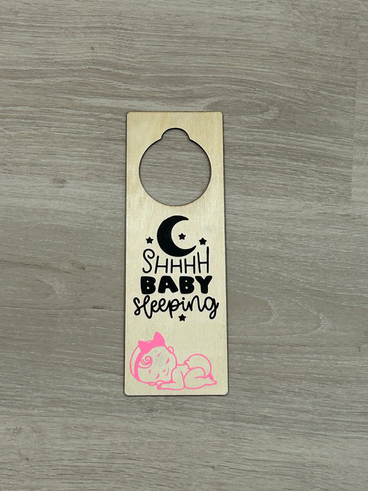 Baby Sleeping Door Sign