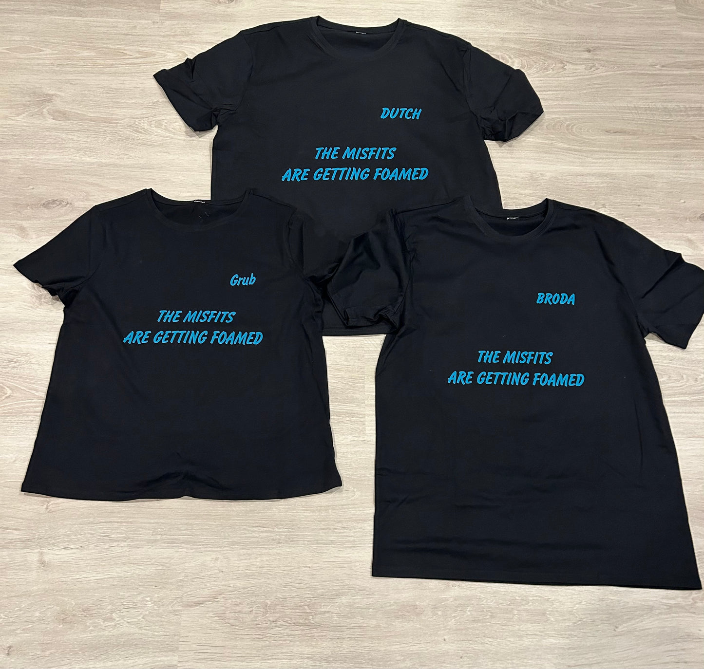 3 shirts for a foam run