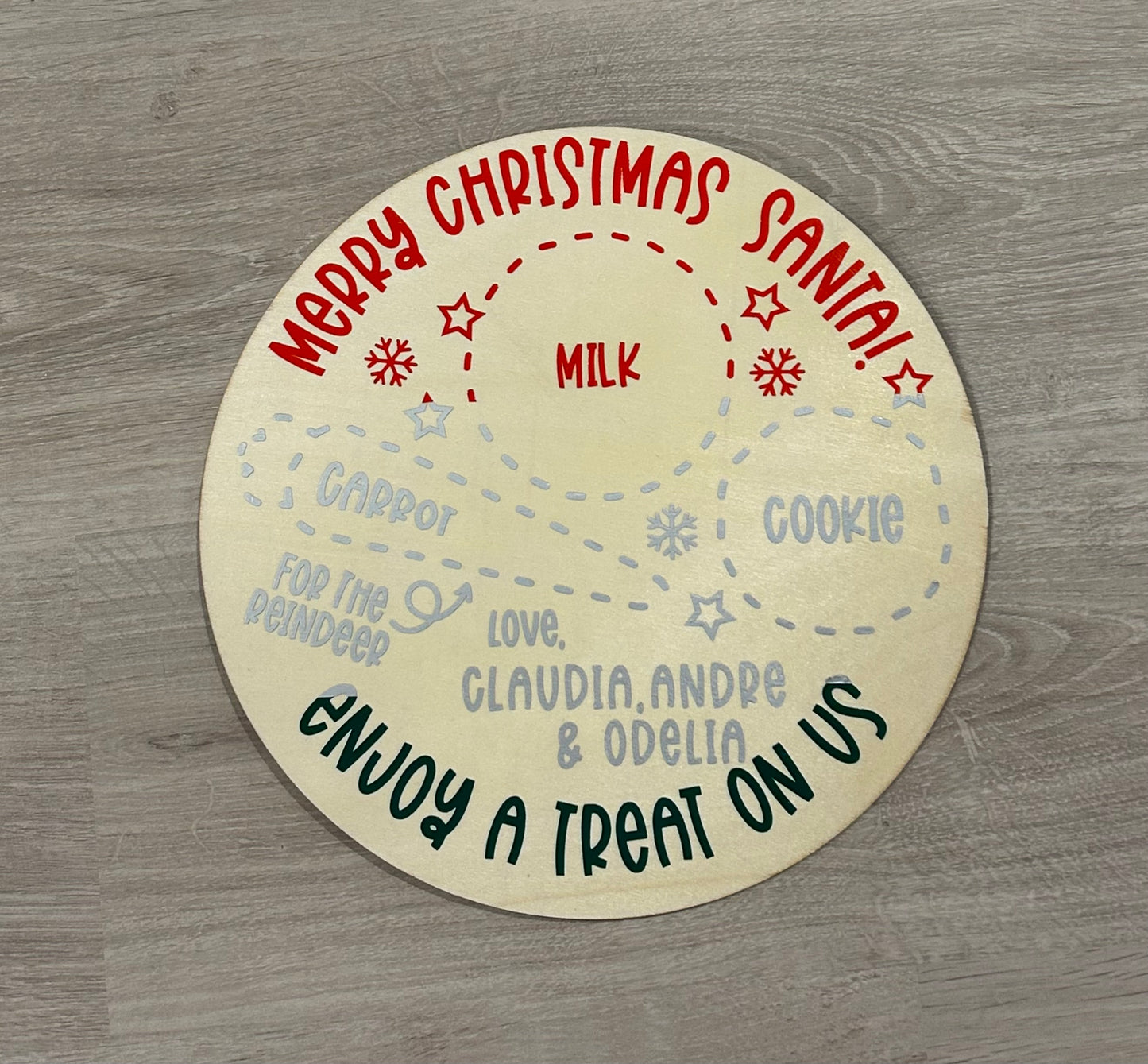 Santa and Reindeer Snack Board