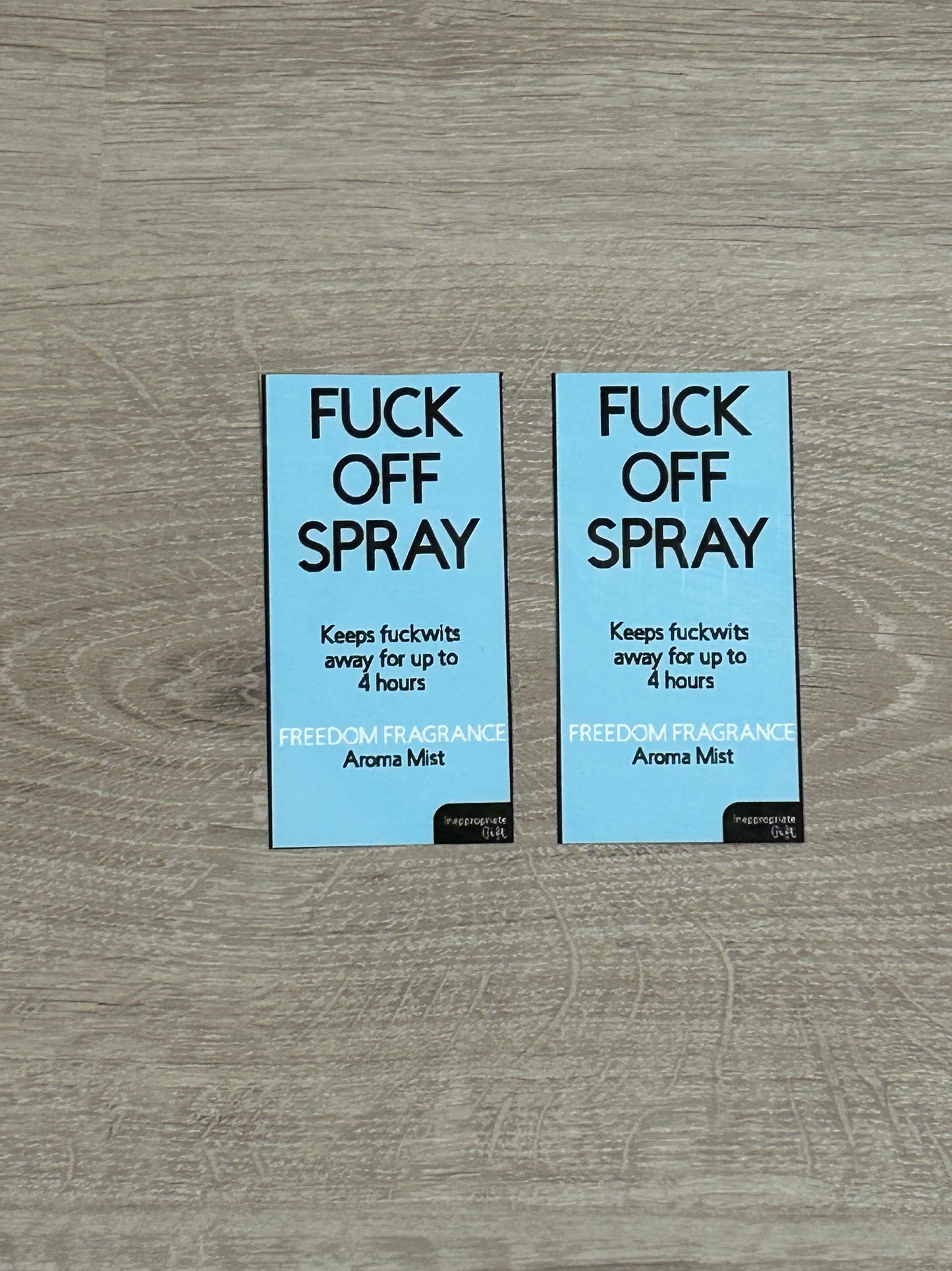 Funny stickers for spray bottles