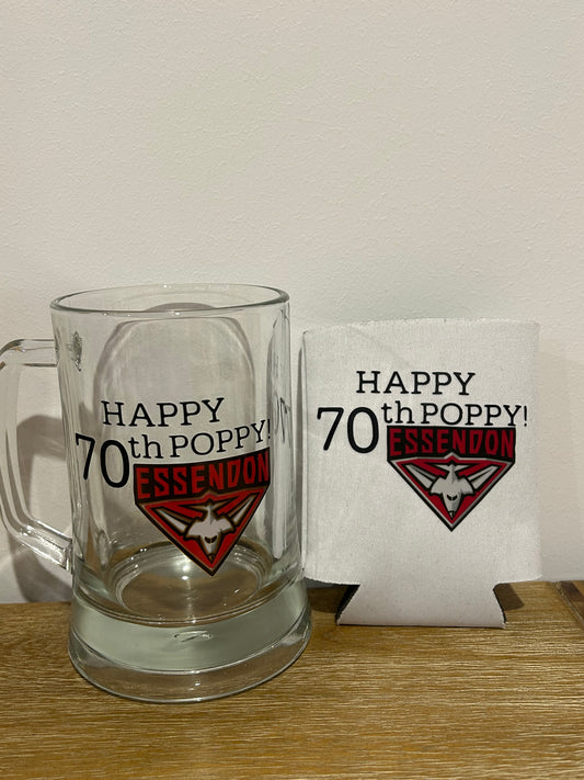 Essendon Beer Mug and Stubby Holder