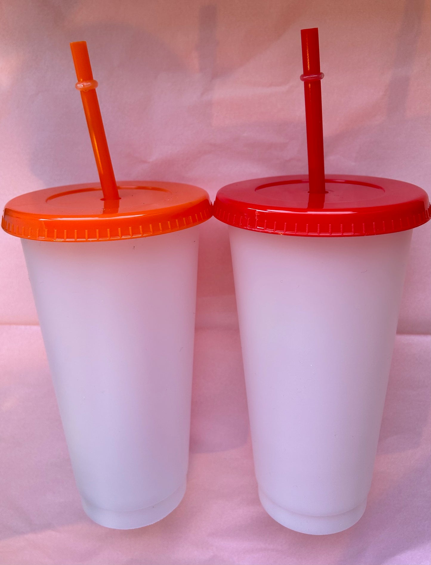 Plastic Tumblers with matching straws