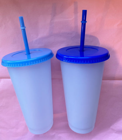 Plastic Tumblers with matching straws