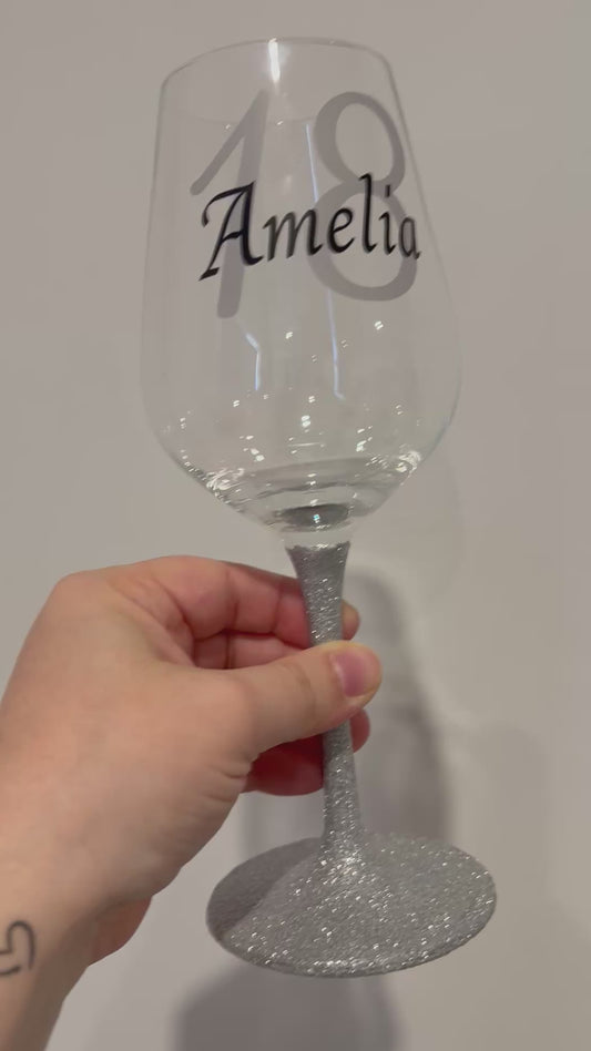 18th Wine Glass for Amelia