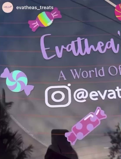 Car decal for Evathea’s Treats