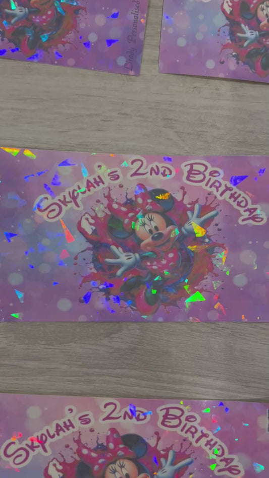 Skylah’s Birthday stickers for lollipops, water bottles and pop tops