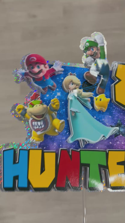 Hunter’s Mario Themed Cake Topper