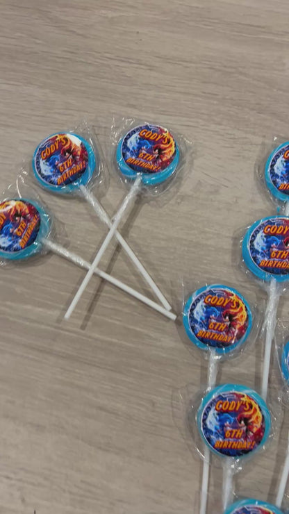 48 Sonic Themed Lollipops for Cody’s 6th Birthday