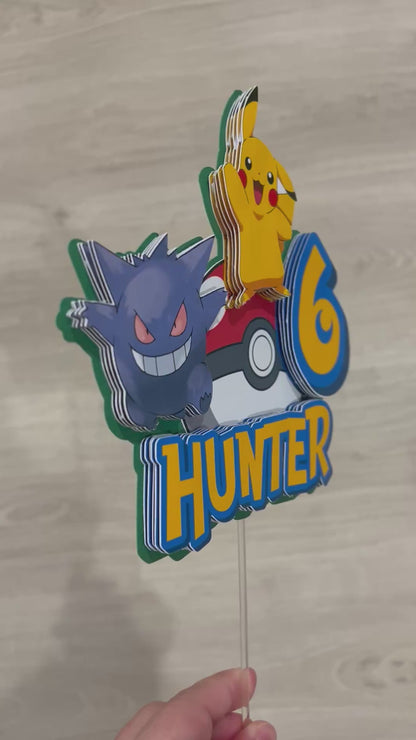 Hunter’s Pokemon Themed Cake Topper