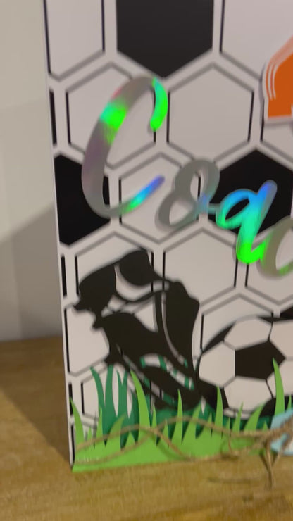 3D soccer card for the Coach