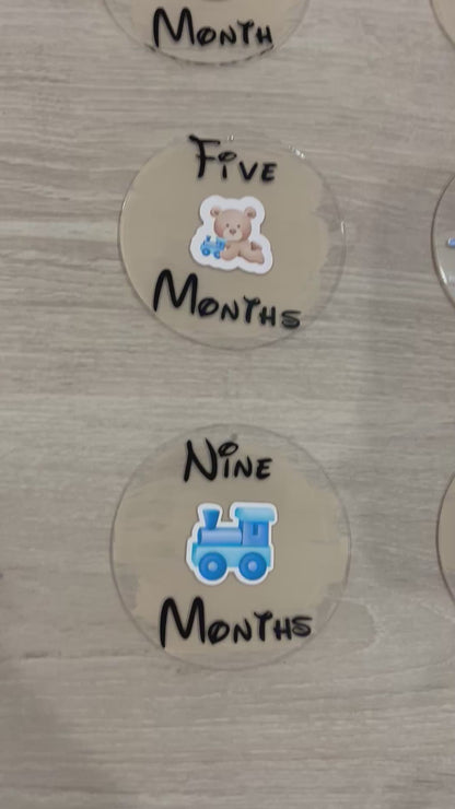 Baby Boy themed Milestone Discs