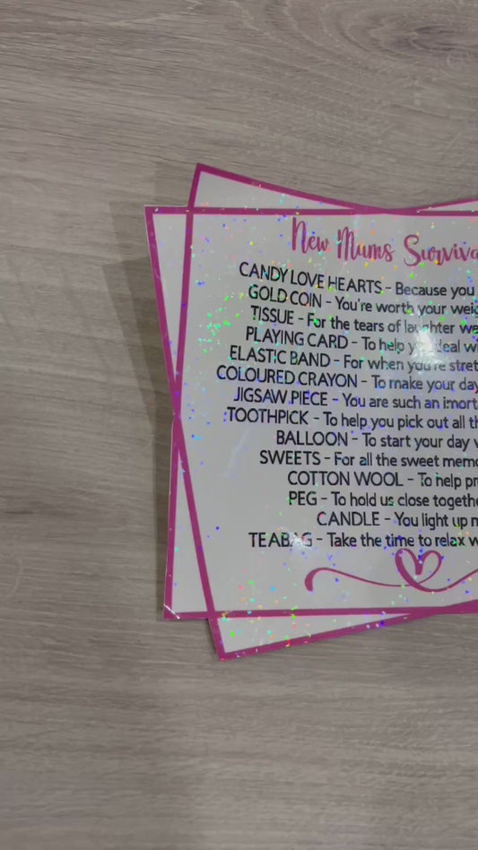 Stickers for New parents survival kits