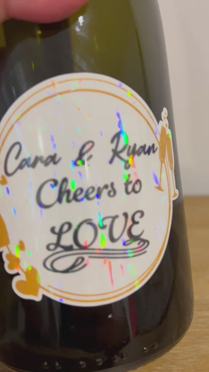Sticker for a Champagne Bottle