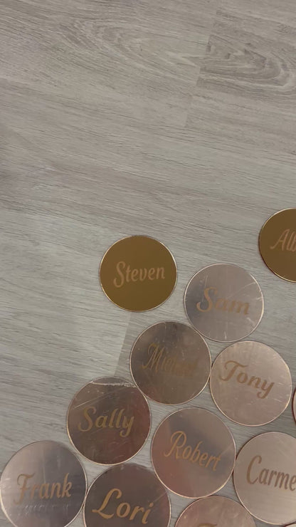 50 coasters in rose gold - mirror finish (most still have the protective layer on)