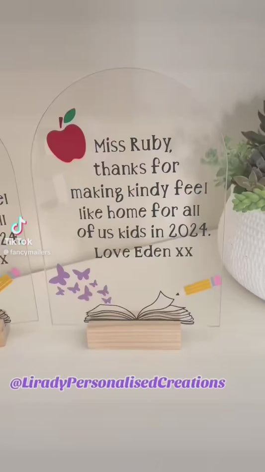 Thank you gifts - Teacher Plaques