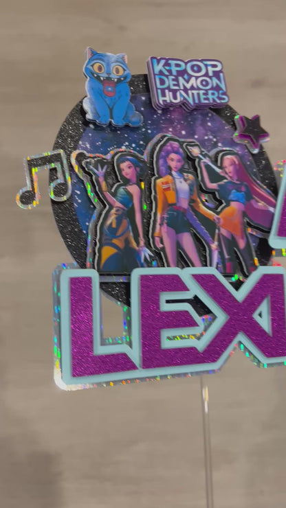 Lexi’s K-Pop Demon Hunter Themed Cake Topper
