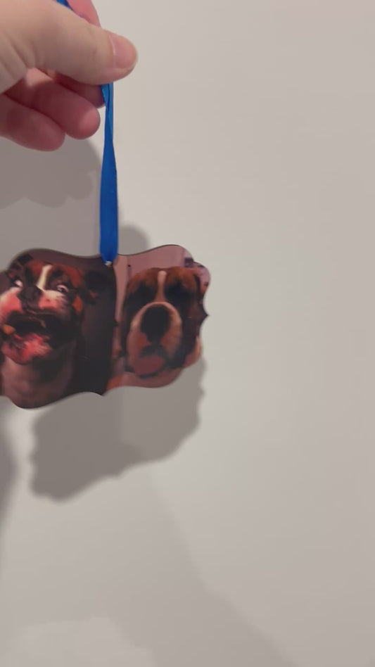 Double sided memorial Christmas ornament