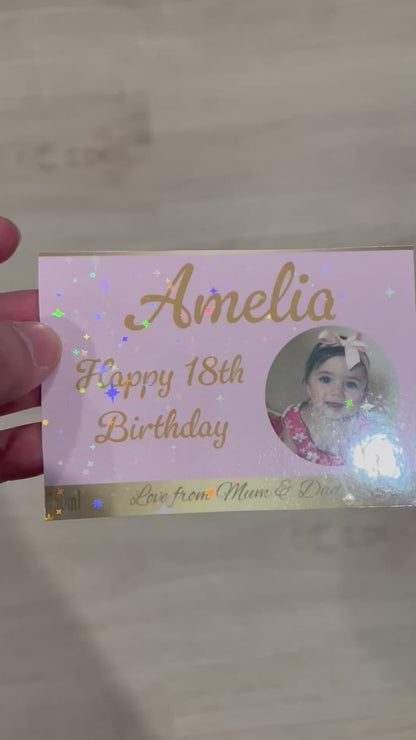18th Wine Bottle Sticker for Amelia