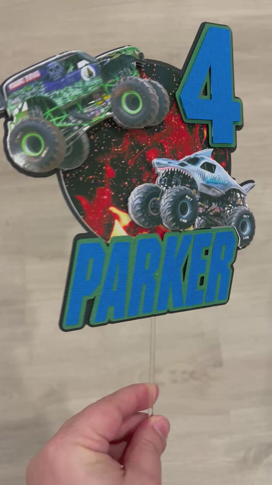 Parker’s Monster Truck Themed Cake Topper